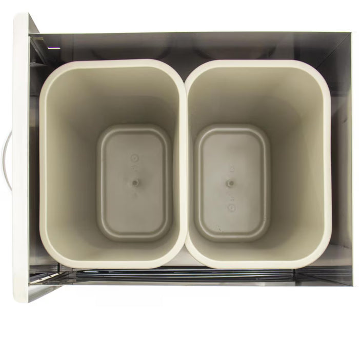 Blaze BLZ-TREC-DRW-H Roll-Out Trash & Recycle Drawer, Stainless Steel Outdoor Kitchen Waste Storage Accessory