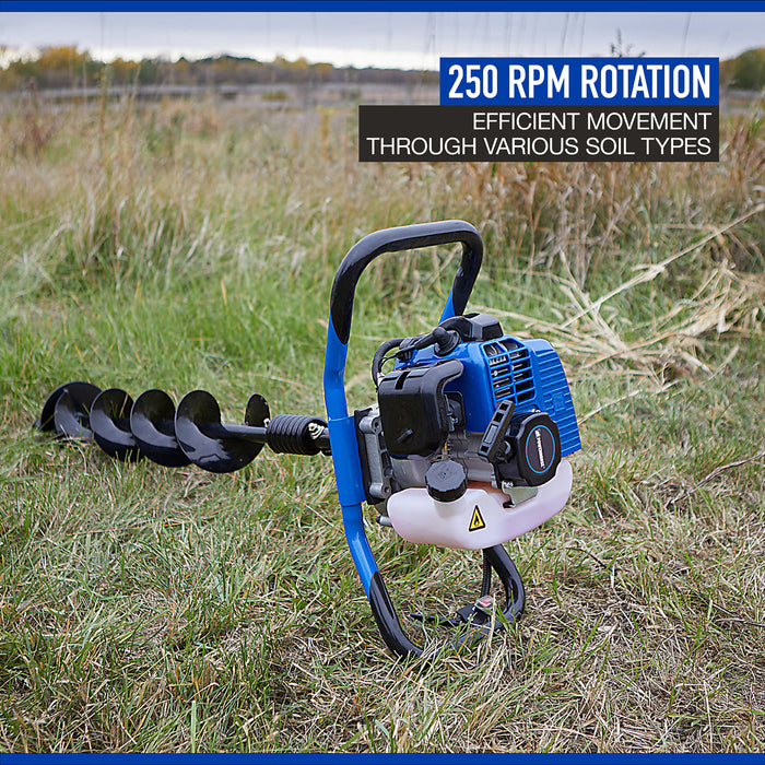 Powerhorse 5719057 1-Person Earth Auger 52cc Gas Powered Two-Stroke Post Hole Digger