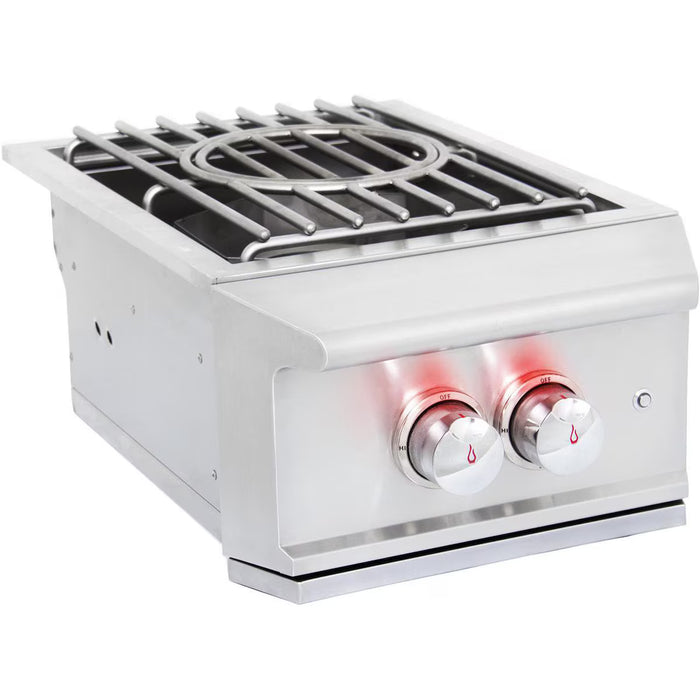 Blaze BLZ‑PROPB‑NG Professional Power Burner, Natural Gas Outdoor Side Burner, 60,000 BTU, Stainless Steel