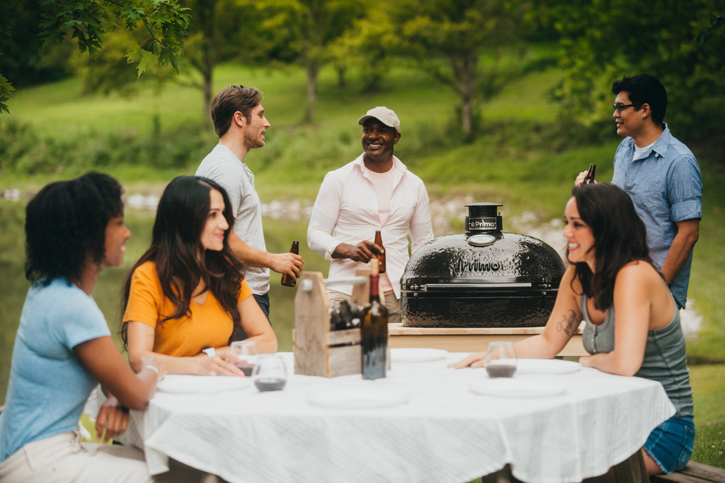 Primo Cypress Countertop Table for Large Grill with Ceramic Feet Included