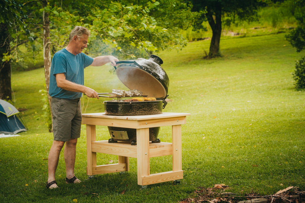 Primo Cypress Countertop Table for XL Grill with Ceramic Feet Set Included | Outdoor Grill Table