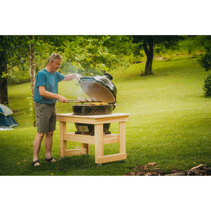 Primo Cypress Countertop Table for XL Grill with Ceramic Feet Set Included | Outdoor Grill Table