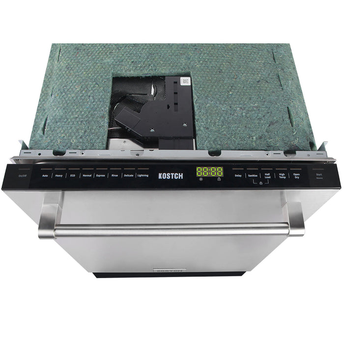 Kostch KOS‑24DWH06H‑S 24" Top Control Built‑In Dishwasher with Third Rack – Stainless Steel, 47 dBA, ENERGY STAR®