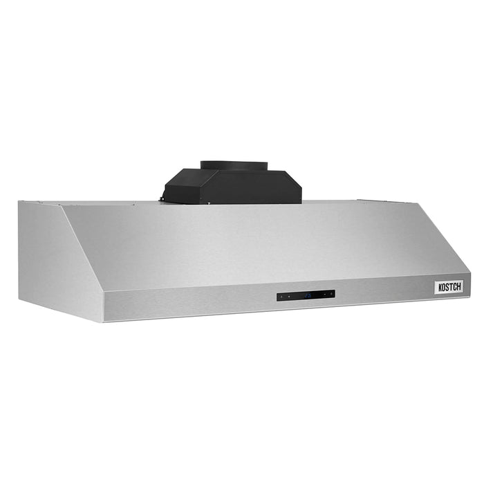 Kostch KOS-48RH06H 48" Wall-Mount Range Hood – Stainless Steel, 3-Speed Ventilation, LED Lighting