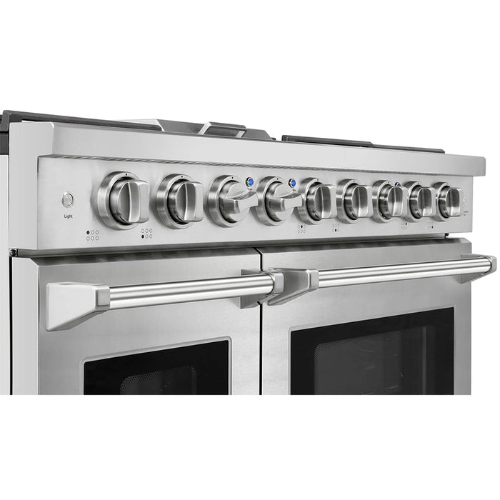 Kostch KOS-48RG03MLP-S 48" Freestanding LP Gas Range with 6 Burners, Convection Oven – Stainless Steel