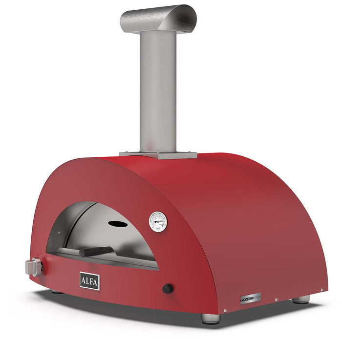 Alfa Moderno 3 Pizze Gas Outdoor Pizza Oven FXMD-3P-MROR-U – Ruby Red, 3-Pizza Capacity, Countertop, 1000 °F Max Temp