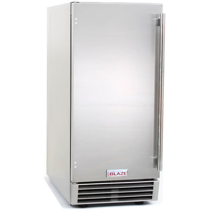 Blaze BLZ‑ICEMKR‑50GR 15" Outdoor Ice Maker, 50 lb/Day Stainless Steel Built‑In Ice Machine