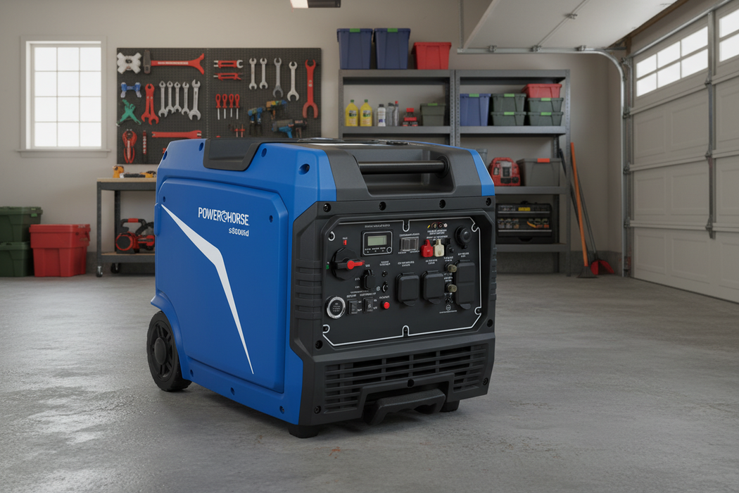 Powerhorse 6075644 Inverter Generator 8000 Surge Watts Dual Fuel Gas Propane Electric Start Portable