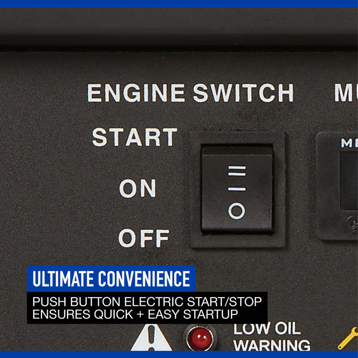 Powerhorse 6075652 Portable Generator 9500 Surge Watts Dual Fuel Gas Propane Electric Start