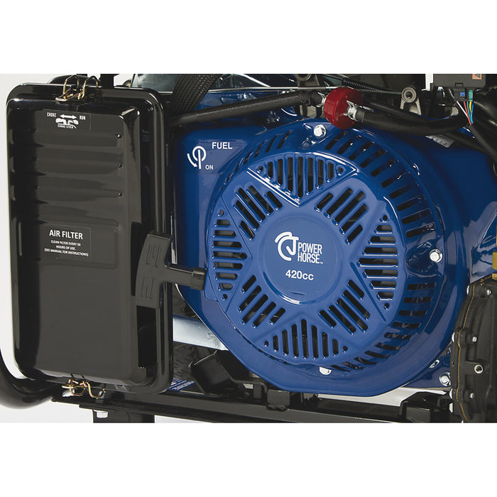 Powerhorse 6075652 Portable Generator 9500 Surge Watts Dual Fuel Gas Propane Electric Start