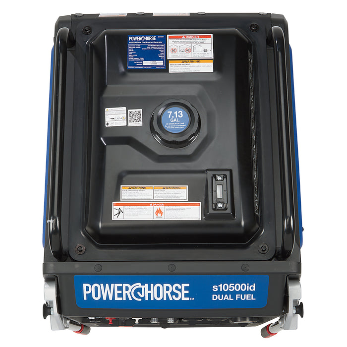 Powerhorse 6075661 Inverter Generator 10500 Surge Watts Dual Fuel Gas Propane Electric Start Portable