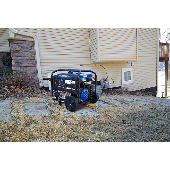 Powerhorse 6075695 Portable Generator 12500 Surge Watts Tri Fuel Gas Propane Natural Gas Electric Start