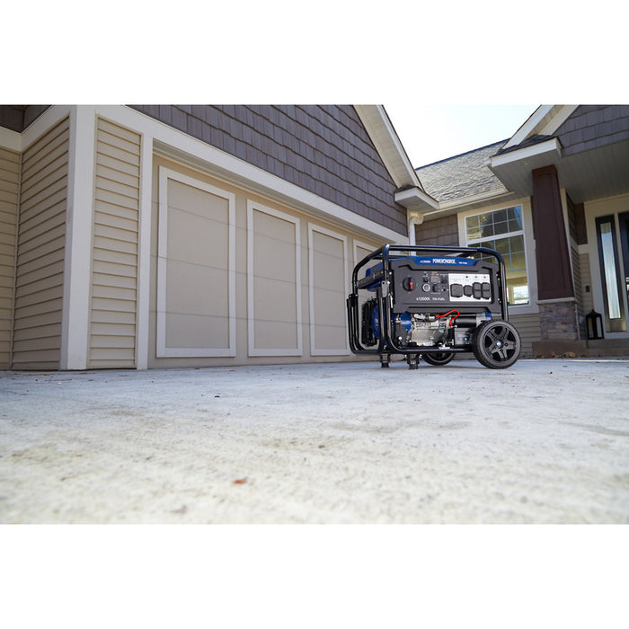 Powerhorse 6075695 Portable Generator 12500 Surge Watts Tri Fuel Gas Propane Natural Gas Electric Start