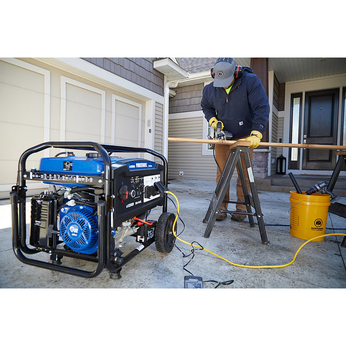 Powerhorse 6075695 Portable Generator 12500 Surge Watts Tri Fuel Gas Propane Natural Gas Electric Start