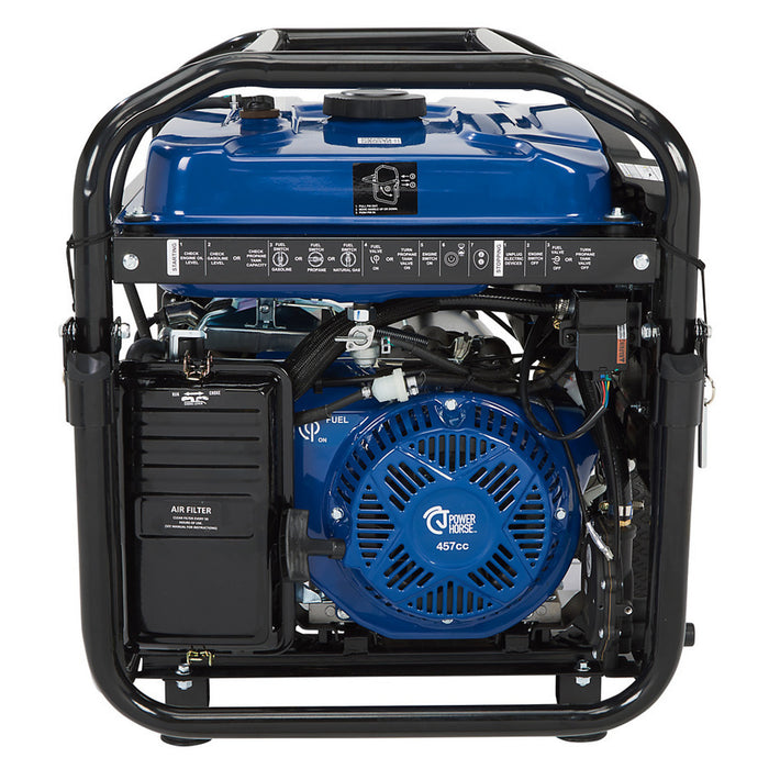 Powerhorse 6075695 Portable Generator 12500 Surge Watts Tri Fuel Gas Propane Natural Gas Electric Start