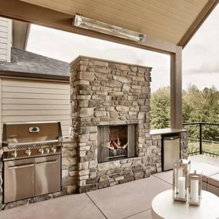 Infratech WD-5224SS All-Weather Stainless Steel Heater, Double-Element Fixture, 48", 5200 W, 240 V – Part #21-2250