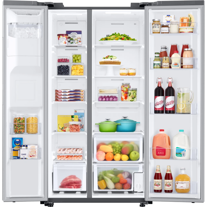 Samsung RS27T5200SR/AA 27.4 Cu. Ft. Side‑by‑Side Refrigerator – Fingerprint Resistant Stainless Steel