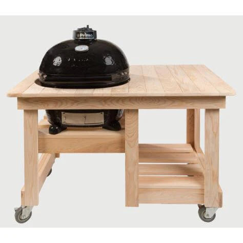 Primo Cypress Countertop Table for XXL Grill with Ceramic Feet Set Included