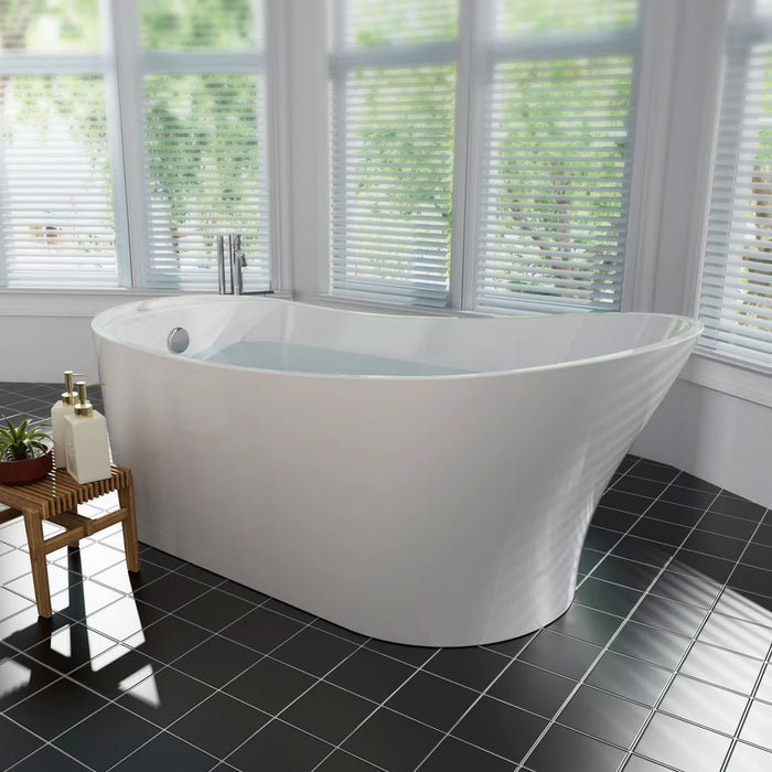 Empava 67" Freestanding Acrylic Soaking Bathtub with Left Drain – EMPV‑67FT1528