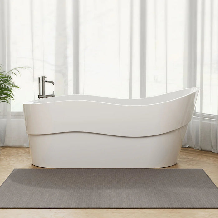 Empava 67" Freestanding Acrylic Soaking Bathtub with Center Drain – EMPV‑67FT1527