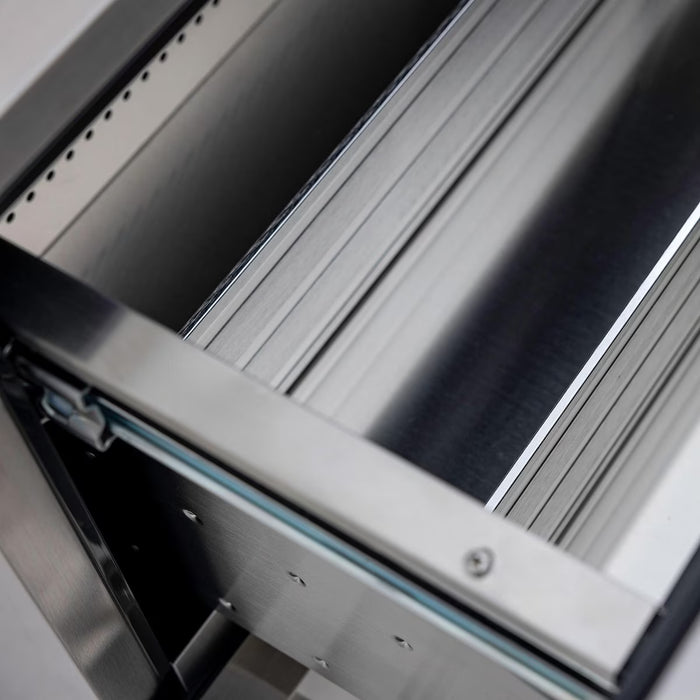 Blaze BLZ‑SSRF‑DBDR5.1 24" Outdoor Double Drawer Refrigerator, 5.1 cu ft Stainless Steel Outdoor Fridge