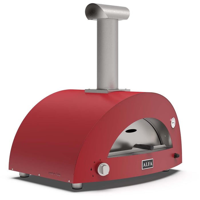 Alfa Moderno 3 Pizze Gas Outdoor Pizza Oven FXMD-3P-MROR-U – Ruby Red, 3-Pizza Capacity, Countertop, 1000 °F Max Temp