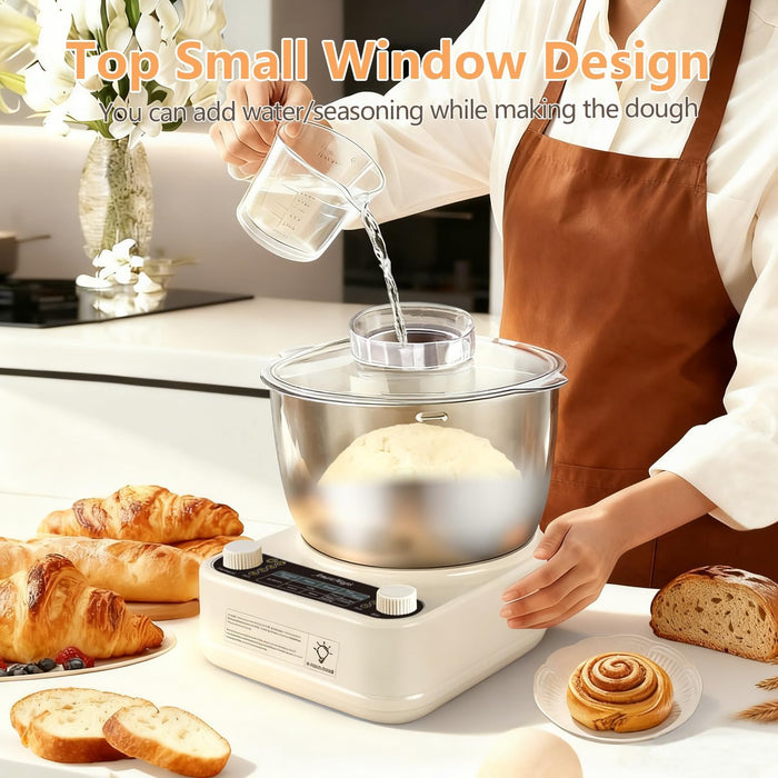 Vero Hardware Electric Dough Maker – 5.34QT Dough Mixer with Ferment Function, Stainless Steel Bowl