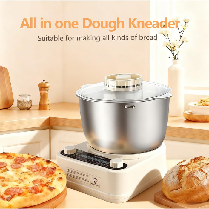 Vero Hardware Electric Dough Maker – 5.34QT Dough Mixer with Ferment Function, Stainless Steel Bowl
