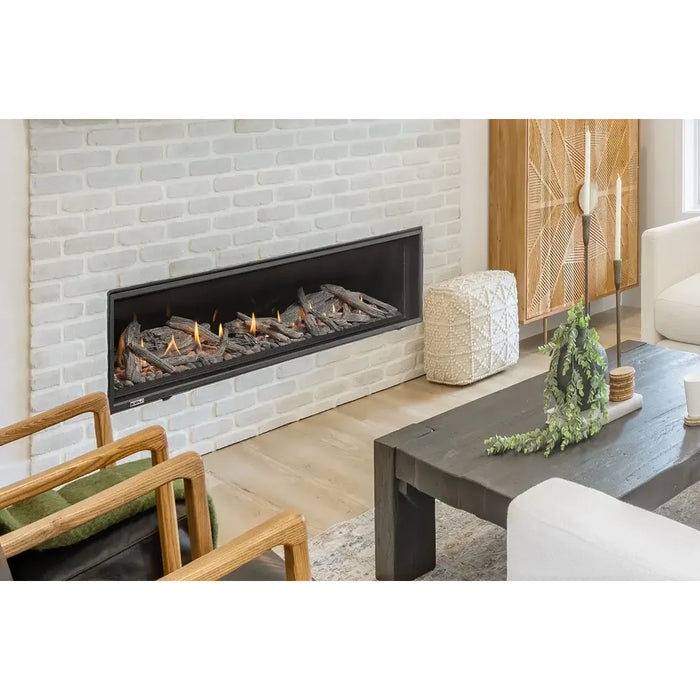Montigo DelRay 72" Direct-Vent Full Linear Gas Fireplace DRL7213NI-2 IPI Model