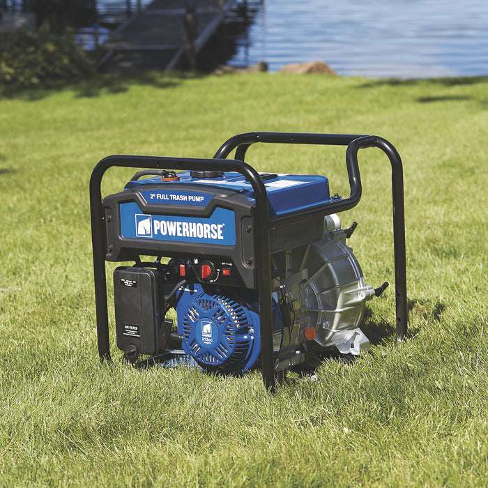 Powerhorse 750126 Trash Pump 2-Inch 183 GPM Gas Powered Extended Run