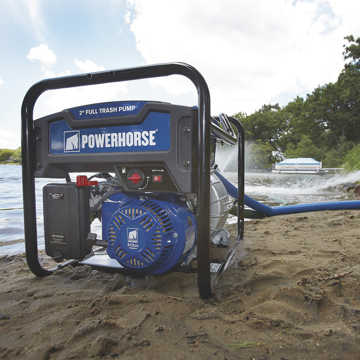 Powerhorse 750126 Trash Pump 2-Inch 183 GPM Gas Powered Extended Run