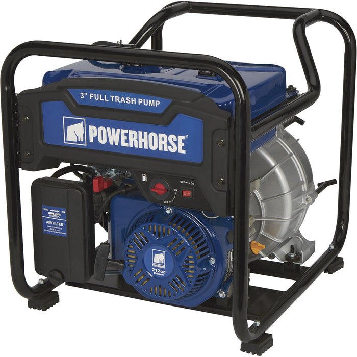 Powerhorse 750127 Trash Pump 3-Inch 197 GPM Gas Powered Extended Run