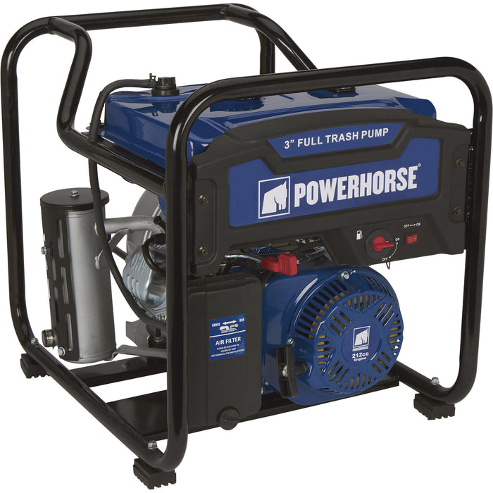 Powerhorse 750127 Trash Pump 3-Inch 197 GPM Gas Powered Extended Run