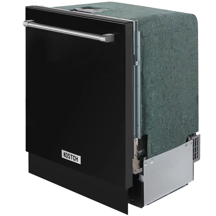 Kostch KOS‑24DWH06H‑B 24" Top Control Built‑In Dishwasher with Third Rack – Black Stainless Steel, 47 dBA, ENERGY STAR®