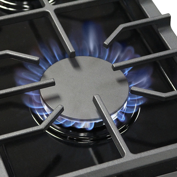 Kostch KOS-36RG03MLP-B 36" Freestanding LP Gas Range with 6 Burners, Convection Oven – Black