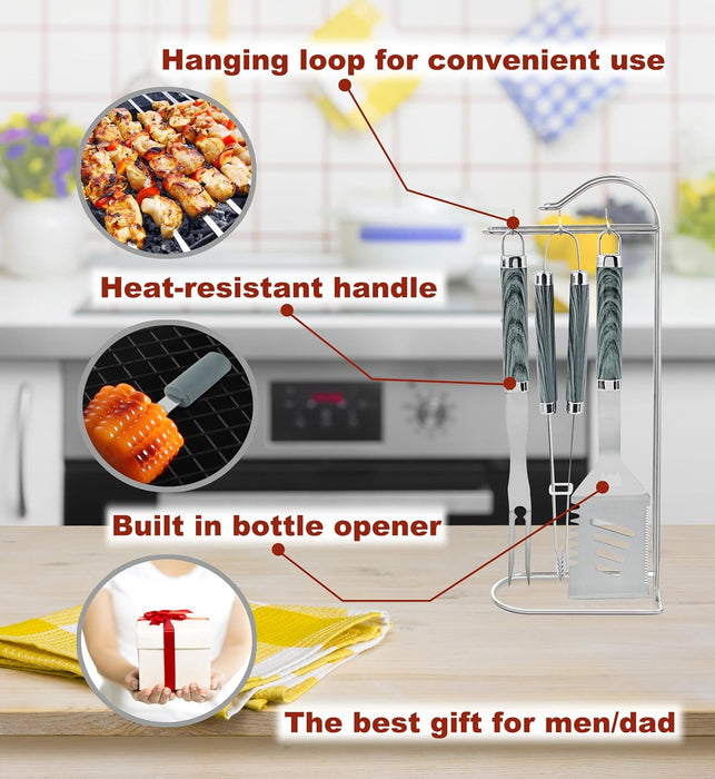 Vero Hardware 20 piece Heavy Duty BBQ Grill Tool Set in Case