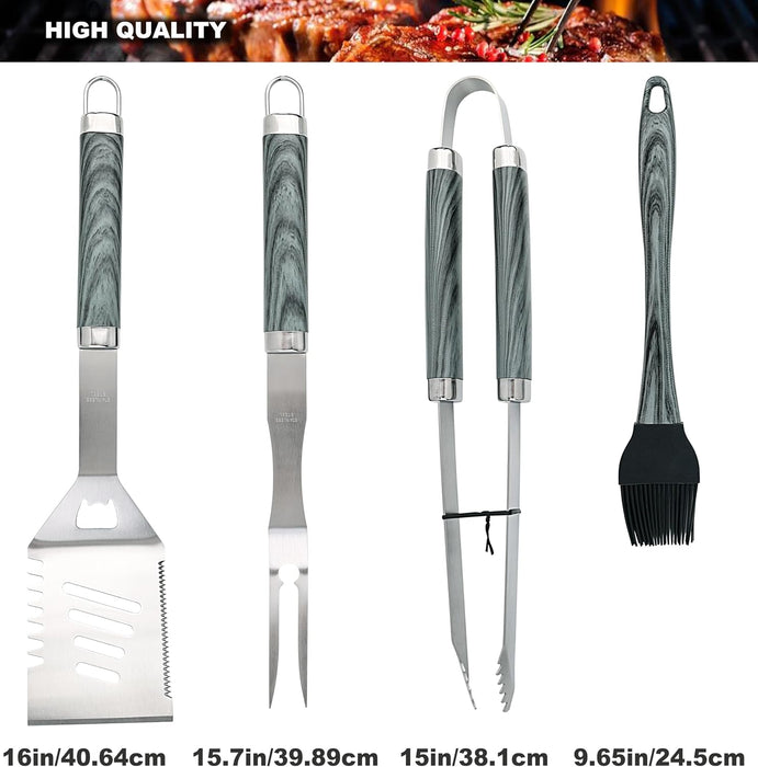 Vero Hardware 20 piece Heavy Duty BBQ Grill Tool Set in Case