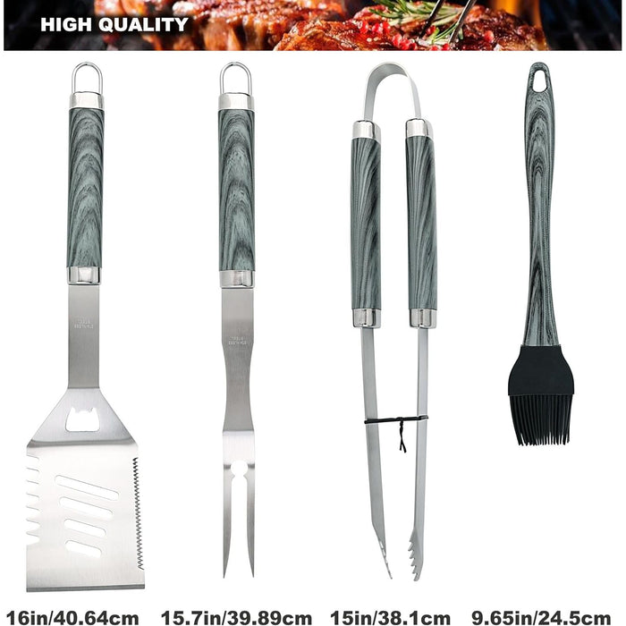 Vero Hardware 20 piece Heavy Duty BBQ Grill Tool Set in Case