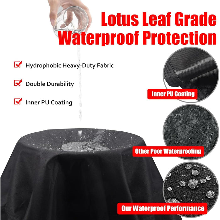 Vero Hardware Universal Monument Grill Cover – Waterproof, UV-Resistant, Heavy-Duty Protection (Black)