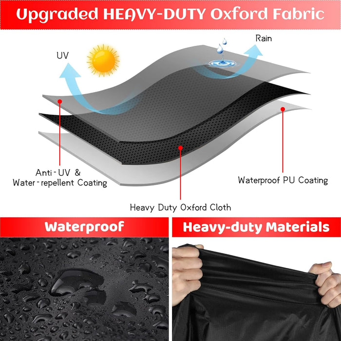 Vero Hardware Universal Monument Grill Cover – Waterproof, UV-Resistant, Heavy-Duty Protection (Black)
