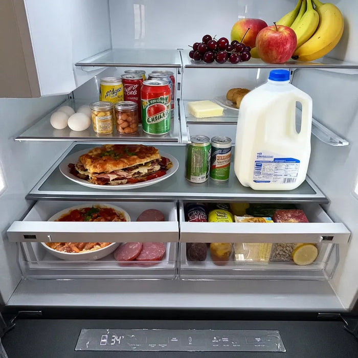 Kostch KOS-36RFD07T-SS 36" Counter-Depth 21.6 cu. ft. 4-Door French Door Refrigerator with Ice & Water Dispenser – Stainless Steel