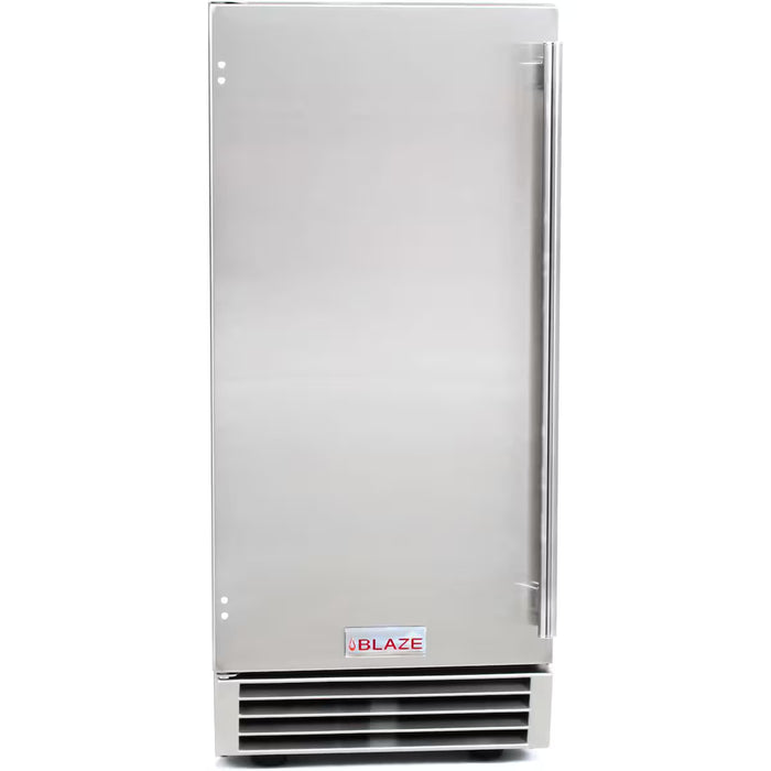 Blaze BLZ‑ICEMKR‑50GR 15" Outdoor Ice Maker, 50 lb/Day Stainless Steel Built‑In Ice Machine