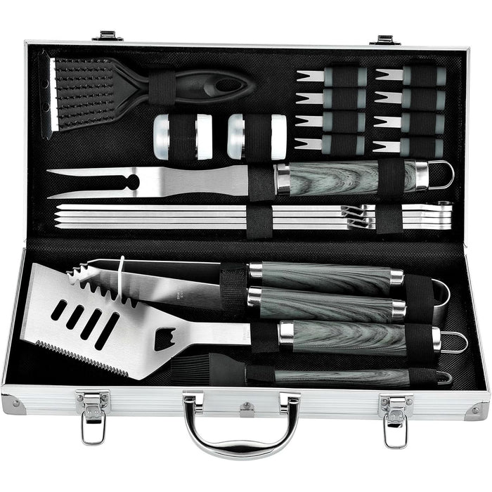 Vero Hardware 20 piece Heavy Duty BBQ Grill Tool Set in Case