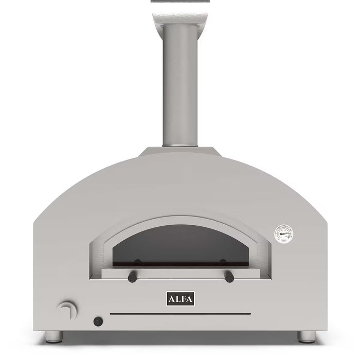 Alfa Futuro 4 Pizze Gas Outdoor Pizza Oven FXFT-4P-MNEGO-U – Wrinkle Black, 4-Pizza Capacity, Countertop, 1,000 °F Max Temp
