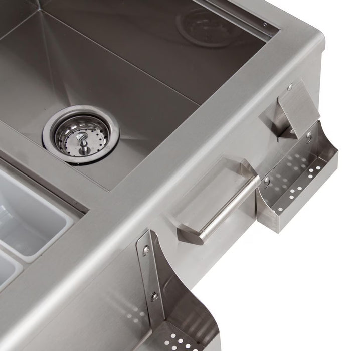 Blaze BLZ‑30CKT‑SNK 30" Outdoor Beverage Center with Sink & Ice Bin Cooler, Stainless Steel Outdoor Kitchen Accessory