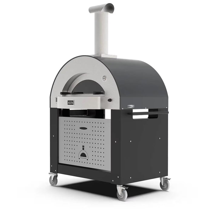 Alfa Classico 4 Pizze Propane Gas Outdoor Pizza Oven FXCL-4P-GGRA-U – Ardesia Grey, 4-Pizza Capacity, Countertop, 1,000 °F Max Temp