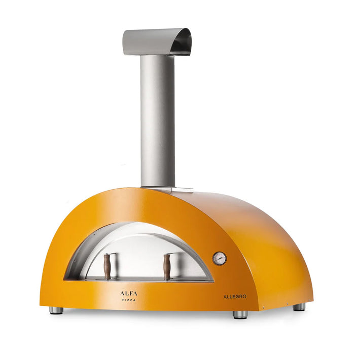 Alfa Allegro 39″ Wood-Fired Outdoor Pizza Oven FXALLE-LGIA-T – Fire Yellow, 5-Pizza Capacity, Countertop, 1,000 °F Max Temp