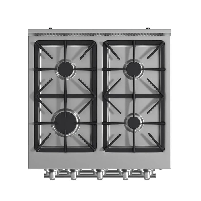 Forno Breno FFSGS6272-24 24" Freestanding Gas Range – 4 Burners, 2.3 Cu. Ft. Oven, 38,000 BTU, Stainless Steel