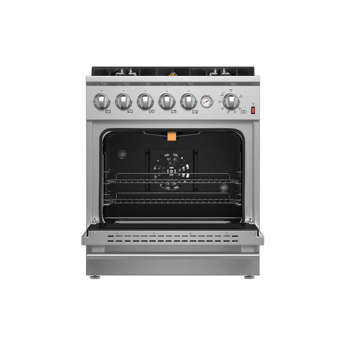 Forno Giovanni FFSGS6274-30 30" Freestanding Gas Range – 5 Burners, 67,000 BTU Cooktop, 4.32 cu ft Convection Oven, Stainless Steel