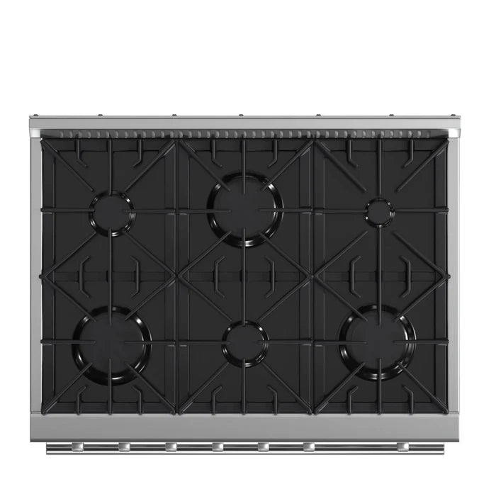 Forno 3-Piece Professional Kitchen Appliance Package – 36-Inch Gas Range, 36-Inch Built-In Refrigerator & 24-Inch Built-In Dishwasher – FBDL-009-01CAUS